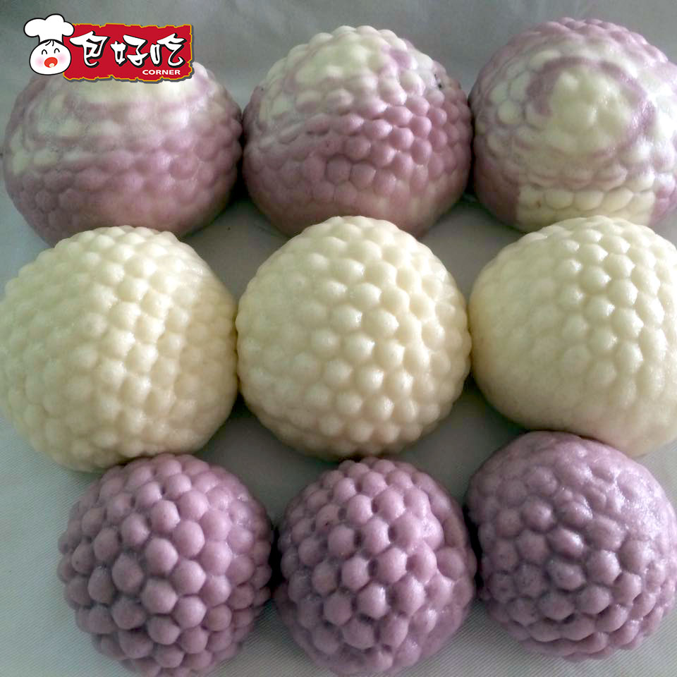 紫香芋释迦包 Taro steamed buns