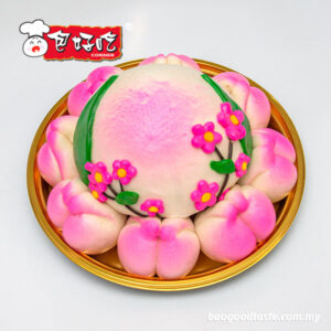 桃花映春寿桃礼