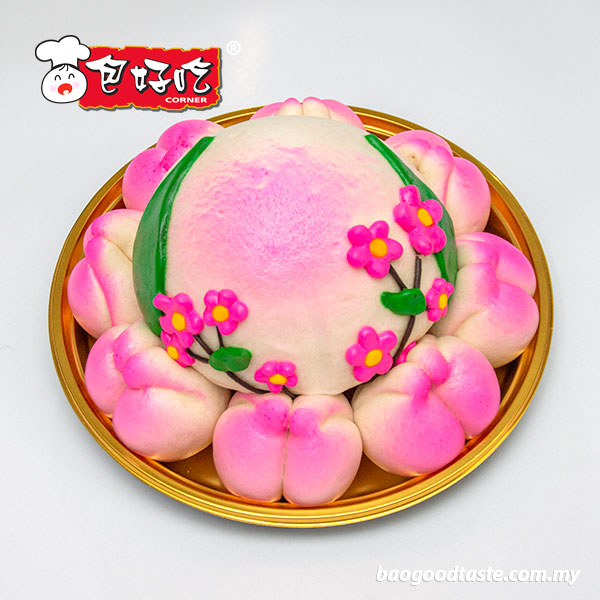 桃花映春寿桃礼